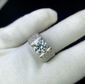 Bague en Moissanite en Argent Sterling 925 Plaqué Or Blanc, Sertissage à Griffes, 10 Grammes, Certifiée par un Certificat Tierce Partie, Élégante pour Fiançailles et Mariage - Product Image 3