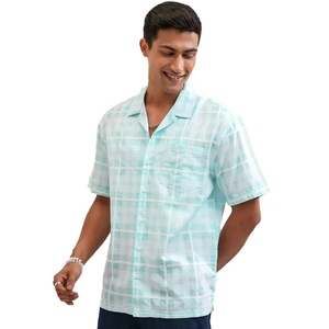 Chemise à manches courtes pour homme, style premium, dernier design, à carreaux, boutonnée, avec poche, décontractée, pour l'été, style USA. - Product Image 1