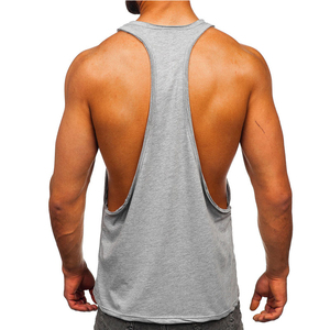Wholesale OEM Customized Mens Athletic Stringer Tank <b>Top</b> Spandex/Cotton Quick Dry High Street Casual Style Knitted Plain Dyed - Product Image 5
