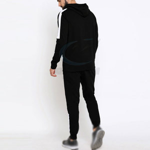 Ensemble de sport d'hiver élégant à capuche avec tissu flexible et coupe régulière pour l'entraînement en plein air, survêtement pour homme - Product Image 4