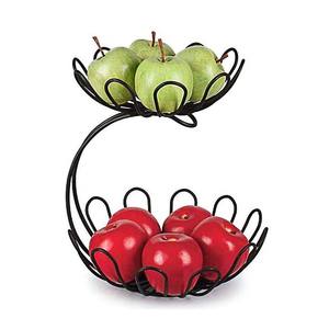 Soporte para Frutas de Hierro de Buena Calidad, con Acabado en Polvo y Color, Diseño de 2 Niveles con Canastas, para Almacenamiento en Encimera - Product Image 6