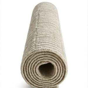 Alfombra Moderna Estilo Persa Azul de Lana/Seda Anudada a Mano con Diseño Floral de Pelo Cortado/Bucle, Lavable y Antideslizante para Comodidad en la Cocina - Product Image 4