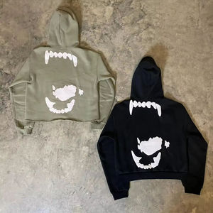 Sweat à capuche surdimensionné personnalisé pour homme, style streetwear, impression en relief, poids lourd - Product Image 3