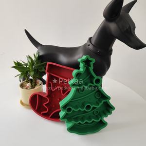 Nouveau Style Noël Pet Mangeoire Lente Bol Rouge <span class=keywords><strong>Bas</strong></span> De Noël Forme <span class=keywords><strong>Antidérapant</strong></span> Silicone Plat D'alimentation <span class=keywords><strong>pour</strong></span> Chiens et Chats Vacances - Product Image 6
