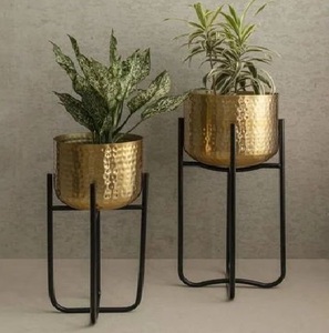 Maceta Decorativa de Metal de Lujo para Interiores, Moderna, para Decoración del Hogar - Product Image 1