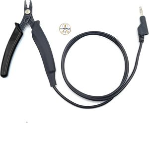 Pince de mise à la terre à contrôle précis : Précision inégalée pour la soudure de chaînes fines, connexion sécurisée de câbles de 3 pieds - Product Image 1