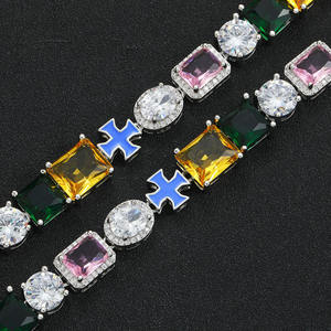 Hot Sale Luxury <b>Statement</b> <b>Necklace</b> With Crystal Rhinestones Cross Pattern 925 Silver Rhodium Plated Unisex Party Jewelry - Product Image 4