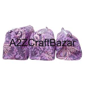 Estuche de Viaje con Cierre y Borlas de Algodón Resistente - Ecológico, Reutilizable, Estilo Vintage, Ligero, Tamaño Pequeño, para Uso Diario y Maquillaje - Product Image 6