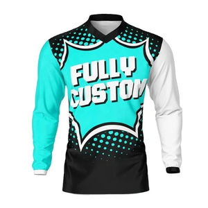 Jersey de Motocross Totalmente Personalizado con Nombre y Número, Camiseta de Carreras Neon MX para Motocross, Jersey de Manga Larga para Motociclismo Todoterreno - Product Image 4
