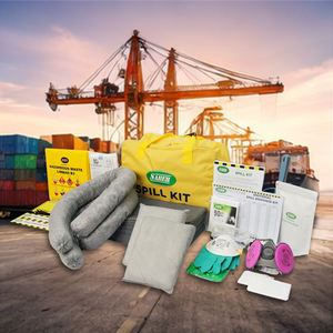Kit universal de 30 litros para derrames con bolsa de viaje, kit de limpieza de derrames de aceite, químicos y combustible para emergencias, para derrames de líquidos en laboratorios industriales. - Product Image 1