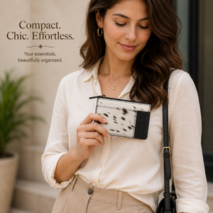 Cartera de piel premium con cremallera y protección RFID, tarjetero delgado de piel de vacuno, organizador de tarjetas de viaje unisex - Product Image 4