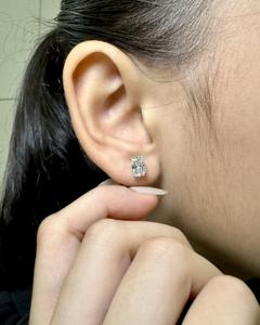 Pendientes de Diamante Solitario de Corte Radiante Brillante Cultivado en Laboratorio, Oro de 14K, Joyería Fina de Lujo, Proveedor Mayorista - Product Image 3