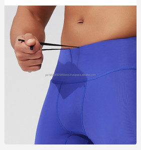 Short de course moulant avec poche en maille pour homme Short de sport avec logo personnalisé Short de compression de gymnastique respirant à séchage rapide pour homme - Product Image 4