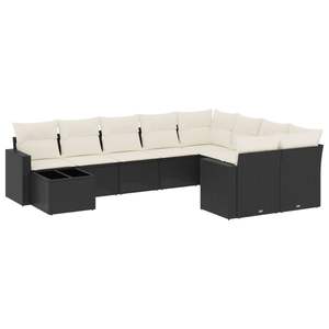 Conjunto de Sofá de Jardín Ajustable de Ratán PE Negro, Mediano a Grande, para Espacios Exteriores - Product Image 2