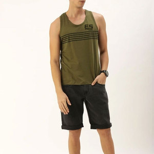 เสื้อกล้ามถักแบบสั่งทำพิเศษ ระบายอากาศได้ดี แห้งเร็ว สำหรับผู้ชาย ออกกำลังกาย ใส่เล่นกีฬา ผ้าฝ้าย 100% คุณภาพสูง - Product Image 5