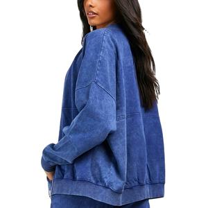 Trajes Deportivos con Capucha Unisex de Invierno, Lavado Ácido, Estilo Desgastado, Diseño Sólido, Ropa Urbana, 100% Algodón, Precio al por Mayor 2026, Fabricación Personalizada OEM - Product Image 3