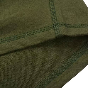 Nouveau Short de Survêtement Tendance Vert Olive Épais, Personnalisable, en Toile 100% Coton, Taille Haute, Écologique, Respirant, pour Tenue Décontractée - Product Image 4