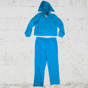 Chándal Impermeable Azul para Mujer, con Capucha, Cierre Frontal Completo, Bolsillos, Ropa Deportiva Casual de Invierno, 100% Poliéster, Logotipo Personalizado - Product Image 2