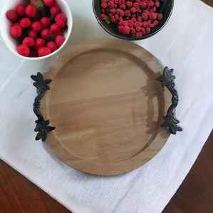 Bandeja Redonda de Bambú para Desayuno, Hecha a Mano, Ecológica, Decorativa, Elegante, de Gran Capacidad, para Almacenar Pan y Alimentos - Product Image 5