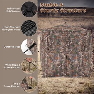 Tente de pêche imperméable à une chambre pour la pêche sur glace, structure en acier, tissu en maille monocouche, capacité 4 personnes - Product Image 3