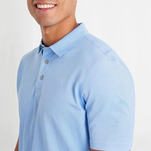 Polo homme color block à manches courtes, col classique, uniforme de golf et de tennis, impression de logo personnalisé, t-shirts polo - Product Image 3