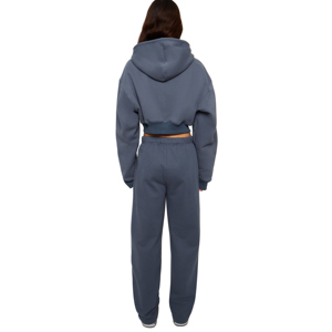 Conjunto de 2 piezas de secado rápido con diseño de logotipo personalizado para mujer, conjuntos de manga larga, top corto de moda con cremallera, chándales deportivos para mujer - Product Image 2