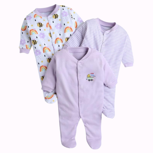 Fabricante de peleles transpirables para recién nacidos, proveedor de ropa de bebé de algodón suave, peleles de algodón lisos para bebé. - Product Image 5