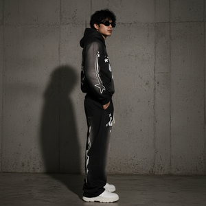 ALIROZ INDUSTRY Survêtements Homme 100% Coton Style Urbain Automne Légers Couleurs Unies Délavé à l'Acide 2-en-1 Respirants - Product Image 5