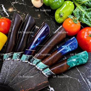 Couteau de Chef en Cuivre Damas Forgé à la Main Professionnel Haut de Gamme avec Manche en Bois Personnalisé OEM ODM Vente en Gros 8-9.9 pouces - Product Image 4