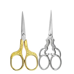 กรรไกรตัดเย็บสไตล์วินเทจทำจากสแตนเลสมีด้ามจับกรรไกรงานฝีมือแนววินเทจ - Product Image 1