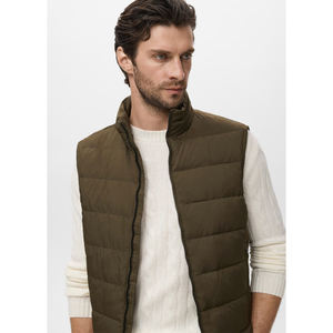 Chaleco Acolchado de Plumón para Hombre, Cálido para Invierno, con Bolsillos con Cremallera, Resistente al Viento, Chaqueta Sólida, Gruesa, Acolchada, Ligera, Transpirable - Product Image 3
