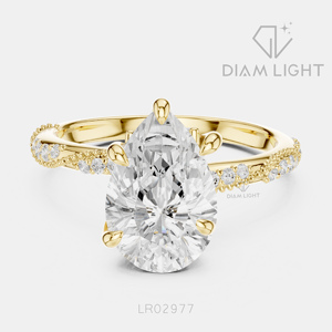 แหวนเพชรทรงลูกแพร์ 2.38 กะรัต ทองคำขาว 14K สำหรับผู้หญิง ได้รับการรับรองจาก IGI สี F+ ความสะอาด VS+ ของขวัญสำหรับผู้หญิง - Product Image 5