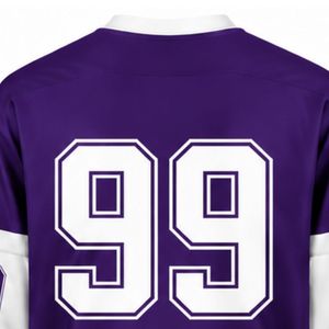 Maillot de hockey sur glace violet pour hommes, chemise de sport en Polyester à manches longues, vêtements de performance pour entraînement et match en équipe - Product Image 4