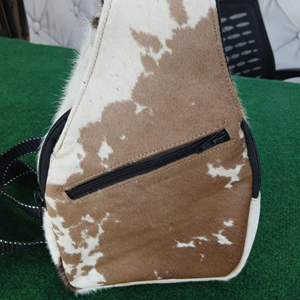 Sac bandoulière de luxe en cuir véritable à poils pour femme, sac à main tendance de style créateur, export LHSB-0005 - Product Image 1