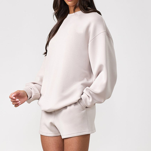 Custom Embroidered High Quality Crew Neck Pink <b>Jumper</b> Ladies Screen Print Cotton Fleece Plain Crewneck Sweatshirt for Women - Product Image 1
