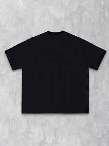 เสื้อยืดคอกลมแขนสั้นพิมพ์ลายโอเวอร์ไซส์สำหรับผู้ชาย สไตล์ลำลอง สตรีทแวร์ พิมพ์ลายแบบซับลิเมชั่นพร้อมโลโก้ตามสั่ง - Product Image 3