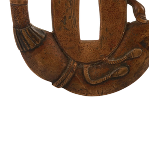 ที่ครอบดาบทรงกลมลายมะระทองแดงและลายม้าซุคาชิ ยุคเอโดะของญี่ปุ่น ยี่ห้อทสึบา โยชิโทโมะ - Product Image 5