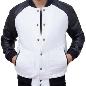 Chaquetas Letterman de Cuero Personalizadas para Hombre, Tallas Grandes, Multicolores, Manga Larga, Diseño de Béisbol, Bordado Chenille, Invierno, 100% Lana - Product Image 1