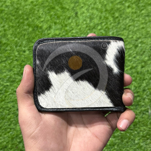 Genuine Cowhide Leather <b>Wallet</b> Hair On Hide Slim Handmade Bifold <b>Wallet</b> Card Holder Leather <b>Wallet</b> <b>Compact</b> Premium Design - Product Image 1