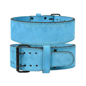 Genuine Suede Leather Powerlifting <b>Belt</b> for Heavy Weightlifting & Bodybuilding Dual Prong Buckle Hot Sale Products - Product Image 4