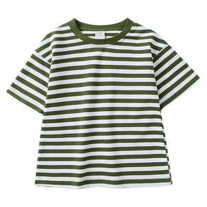 Camiseta de Moda para Bebé, Camiseta de Manga Corta para Niños Pequeños, Camisetas a Rayas de Colores para Niños y Niñas, Camisetas Casuales con Cuello Redondo y Corte Holgado - Product Image 3