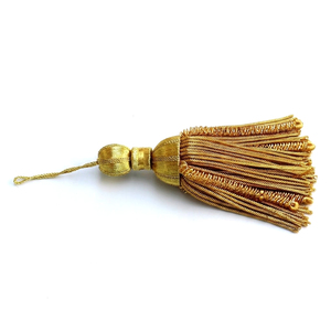 Frange en dentelle de fil d'or pour vêtements, sacs et garnitures, couleur personnalisée, haute qualité - Product Image 2