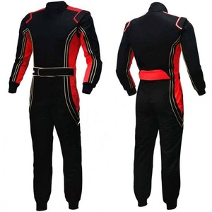 Men's Full Sleeve Black <b>Red</b> Motorcycle Racing <b>Suit</b> Flame Retardant All Seasons Wear - Product Image 1