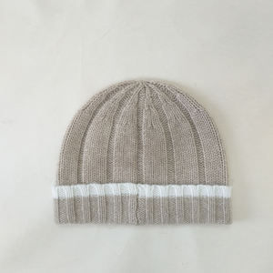 Autumn and Winter Feather Yarn Striped <b>Wool</b> Beanie Cap Women Showing Face Small Cold Knitted Cold <b>Hat</b> <b>Men</b> - Product Image 4