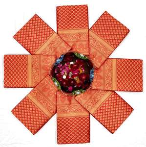 Tela de seda pesada pura Sari tejido dorado Original con trabajo de tejido pesado blusa para correr hermoso Color - Product Image 4