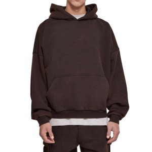 Sudadera con Capucha de Felpa Francesa Vintage de Poliéster/Algodón, Corte Regular, Diseño con Cremallera Frontal, Informal, para Hombre, Invierno - Product Image 2