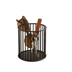 Eco Friendly Metal Round Pen Pencil Holder with Antique Finished for Home Study Room <b>Office</b> Tabletop Decor Pen Stand - Product Image 3