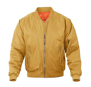 Chaqueta Bomber de Moda para Hombre 2026, Chaqueta de Piloto con Logotipo Personalizado, Cuello Alto y Apliques para Primavera/Invierno, Ropa Urbana - Product Image 1