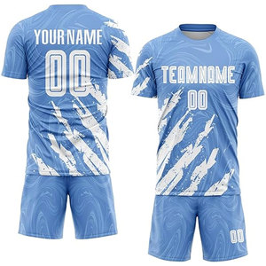 Uniforme de football personnalisé de haute qualité à transfert thermique, séchage rapide, respirant, 100% polyester, service OEM, pour hommes adultes - Product Image 1
