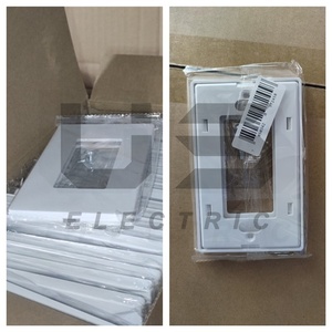 Trang Trí Ánh Sáng Chuyển Đổi Ổ Cắm Ổ Cắm Tường Tấm Bóng Kết Thúc 1-Gang Không Thể Phá Vỡ Polycarbonate Nhựa Nhiệt Dẻo Trắng - Product Image 5